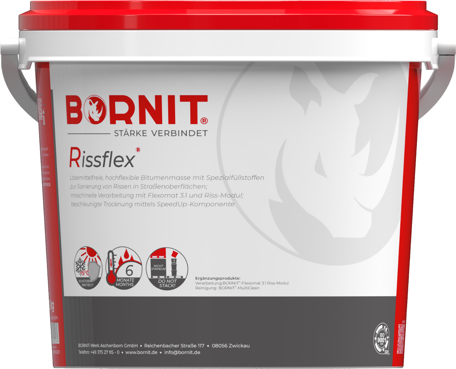 BORNIT Rissflex - 12 kg Schwarz - Asphalt Rissverschluss