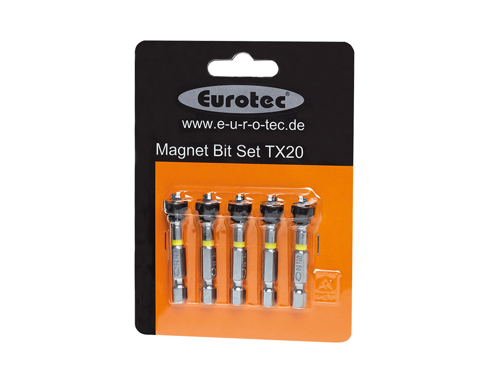 Magnet Bit Unit Eurotec Magnet-Bit-Set 50mm TX25 blau - 5 Stück