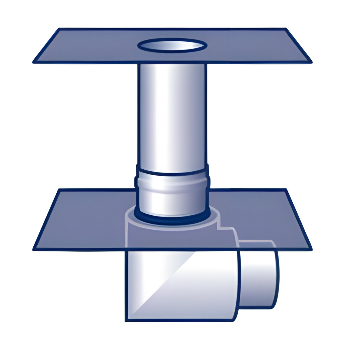 Polybit Dachgully-System Ø110mm waagerecht Edelstahl V4A